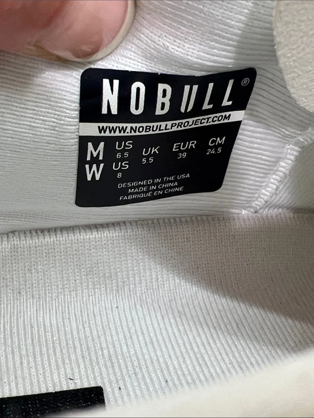 NOBULL White Knit Training weightlifting Shoes with Gum Outsole Size 8